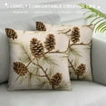 thumbnail image 3 of Pratyus Pine Cone Modern Farmhouse Rustic Decorative Couch Pillow Cases with Zipper Home Decor Short Plush Printed on Both Sides 1PC 24x24in, 3 of 5