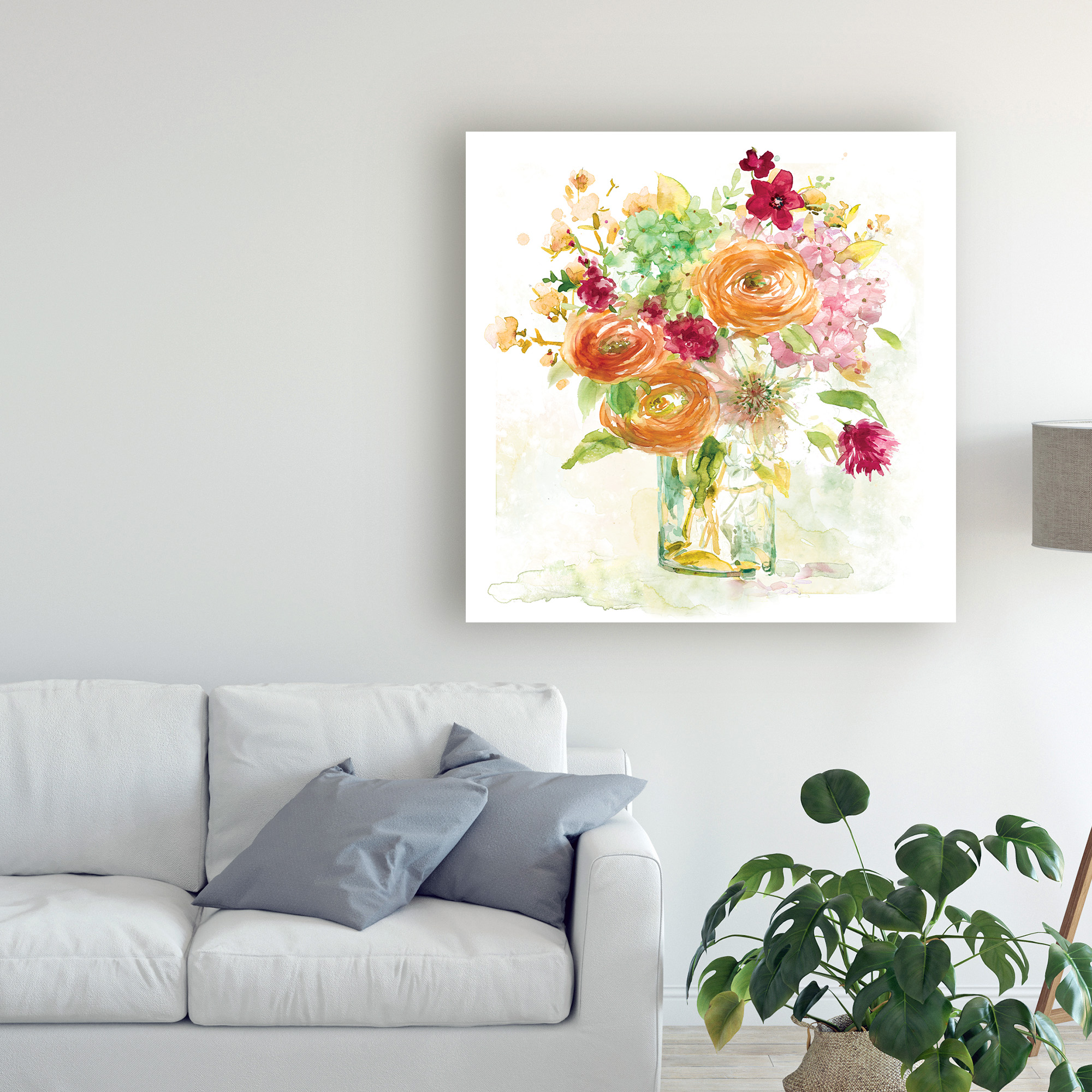 Trademark Fine Art 'Garden Jar III' Canvas Art by Elizabeth Franklin