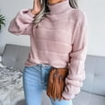 thumbnail image 5 of BONIXOOM Womens Cardigan Sweaters Modern Fit Sweater Pullover Vacation Turtleneck Cute Sweaters For Women Pink S(US:4), 5 of 6
