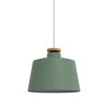 thumbnail image 1 of Lampara De Techo Colgante Macaron Retro Con Madera 28 Cm de Diámetro ilios innova  Verde, 1 of 9