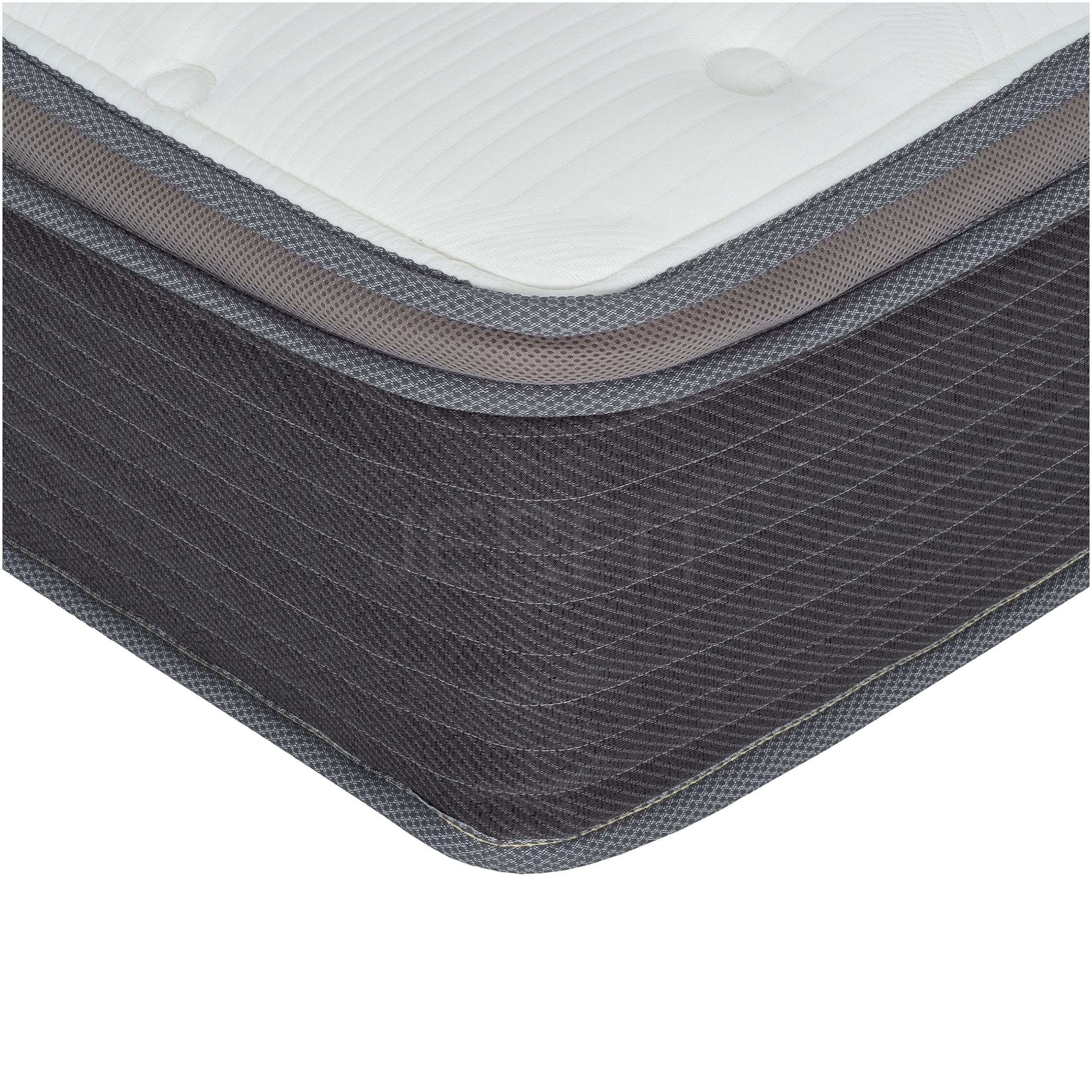 JERFIT 12 Inch King Hybrid Mattress, Plush Euro Pillow Top, Gel Memory Foam, CertiPUR-US Certified, Motion Isolation, Bed-in-a-Box, Grey