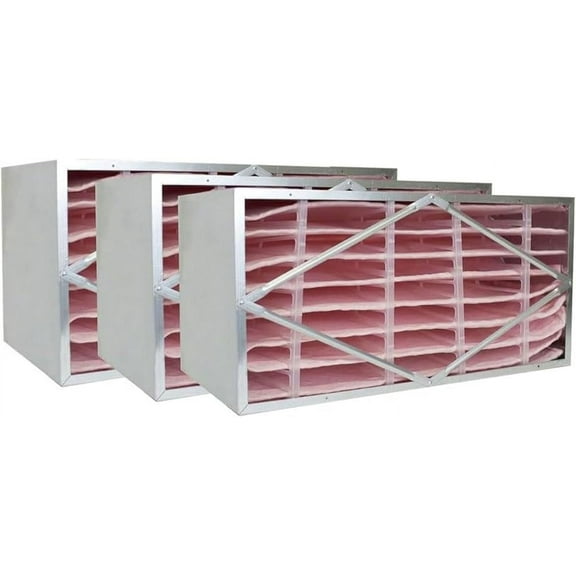 Filterbuy 12x24x12 MERV 11 No Header, Rigid Cell Box Filters HVAC Replacement (3-Pack)