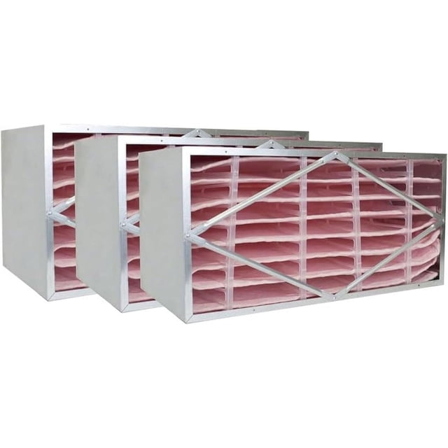 Filterbuy 20x24x12 MERV 11 (MPR 1200) No Header, Rigid Cell Box Filters HVAC Replacement (3-Pack)