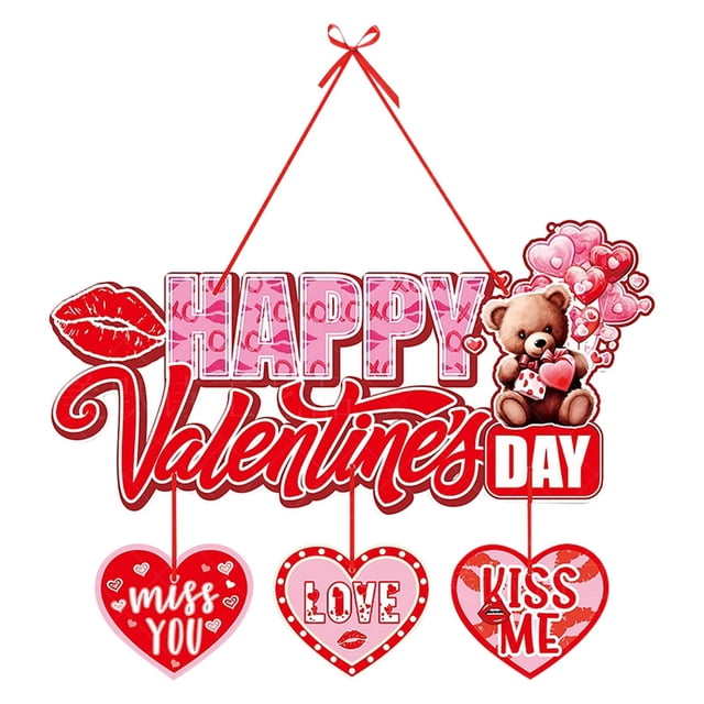 Valentines Day Decor Valentine's Day Decoration Door Hanging Wedding Scene Decoration Props Door Front Decoration Hanging Decoration Valentines Day Decoration
