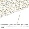 thumbnail image 4 of Twine Packing String Wrapping Cotton Twine 100M Gold Tone and White Rope for Gift Wrapping Twine, Pack of 2, 4 of 7