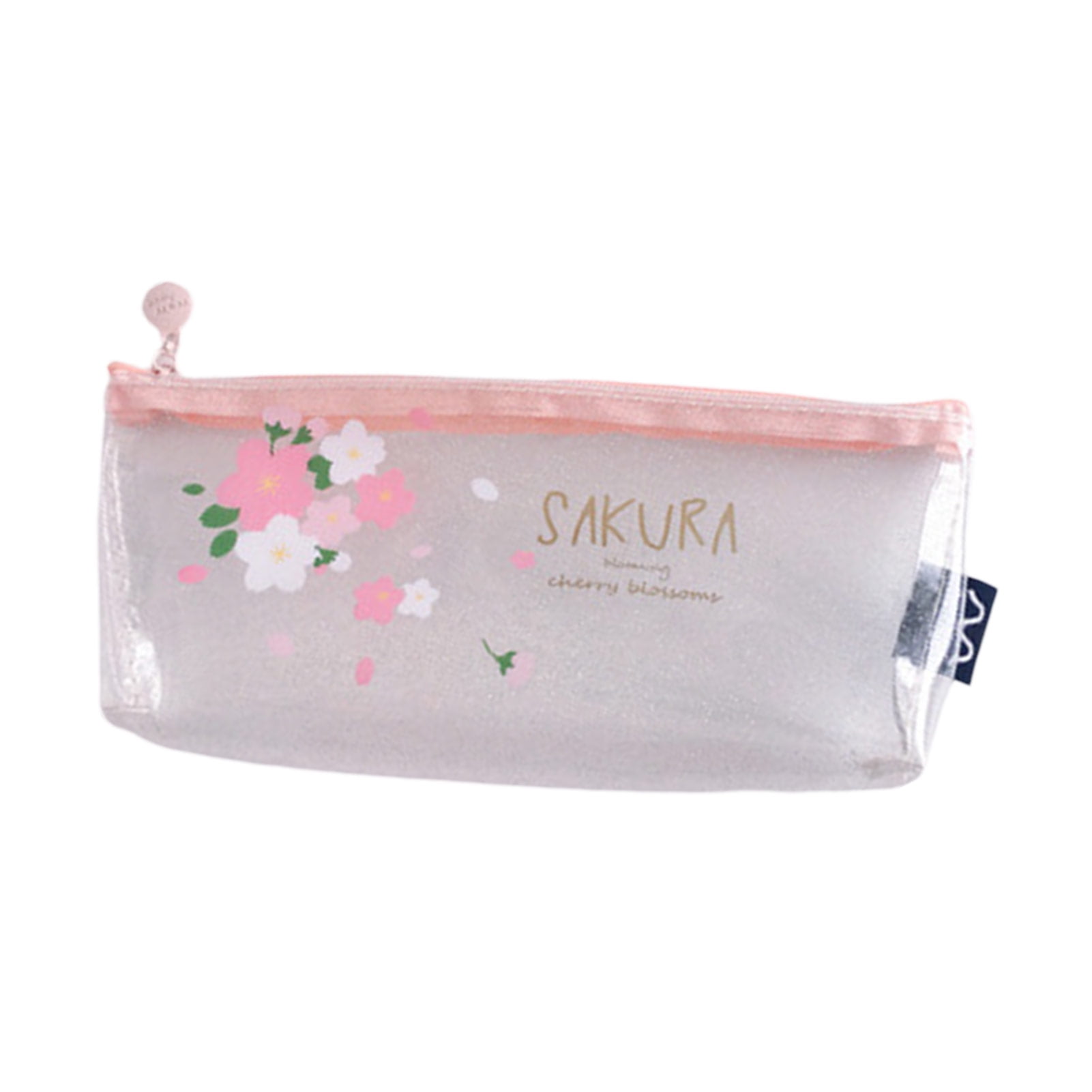 Cherry Blossom Sakura Double Zipper Large-Capacity School Student Portable  Stationery Coin Purse Bag - AliExpress