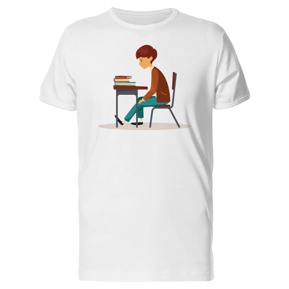 Sad Student In Class Tee Men's -Image by Shutterstock