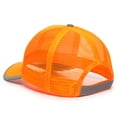 thumbnail image 3 of Outdoor Cap Hi-Vis Safety Hat – Neon Orange Mesh Back Work Cap with Reflective Trim, Adjustable Hook-and-Loop, One Size, 3 of 7