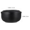 thumbnail image 3 of Miangastore Bol de Rasage en Acier Inoxydable pour Usage Quotidien Noir 1Pcs 4.3x4.3in, 3 of 8