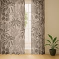 thumbnail image 6 of Vargottam Tropical Tree Pattern Sheer Curtains for Short Windows - Set of 2 Panels, 63", Grommet Top, Printed Georgette, Light Filtering Drapes for Kitchen or Bedroom, 6 of 9