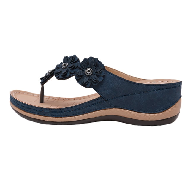 unbranded 1Par Sandalias De Para Mujer Con Floral Material Y Suela Antideslizante