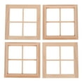 thumbnail image 2 of Monyance Window Frame Decor 4pcs Unpainted DIY Wooden Window Frames with Four Panes(2.76X2.76X0.43Inches), 2 of 10