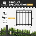thumbnail image 3 of Fencer Wire Heavy Duty Flat Top Fence Gate, 4FT Height x 4FT Width Outdoor Fence Gate, Outdoor Anti-Rust Metal Steel Gate for Fencing Barrier, Decorative Garden Gate for Residential, Yard, Pool,Patio, 3 of 9