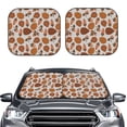 thumbnail image 2 of Bingfone Pinecone Autumn Pattern Windshield Sun Shade 2-Piece Foldable Car Front Window Sunshade for Most Sedans SUV Truck - Small, 2 of 7