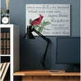 thumbnail image 2 of Believe Love Never Dies Inspirational Cardinal Bird Word Design XXL Stretched Canvas Wall Art by Daphne Polselli, 2 of 6