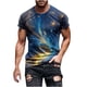 thumbnail image 2 of Tops para hombre, blusas y camisas de manga corta con cuello redondo para hombre, jersey informal de moda con estampado de cuello redondo para hombre, pantalones cortos deportivos para fitness, blusa, 2 of 5