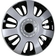 thumbnail image 2 of (4 Pack)15 inch Universal Wheel Rim Cover Hubcaps Snap on Car Truck Fit R15 Tire-Silver Lacquer & Black Lacquer, 2 of 12