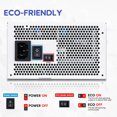 thumbnail image 4 of Vetroo 850W Power Supply Dual PCIe 5.1 ATX 3.1 Ready, 80 Plus Gold Full Modular, Quiet Operation with 120mm FDB Fan, 10-Year Warranty - White, 4 of 10