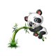 thumbnail image 1 of Pegatinas de Panda gigante para ventana creativa decoraciones exteriores de automóviles para tienda, 1 of 4