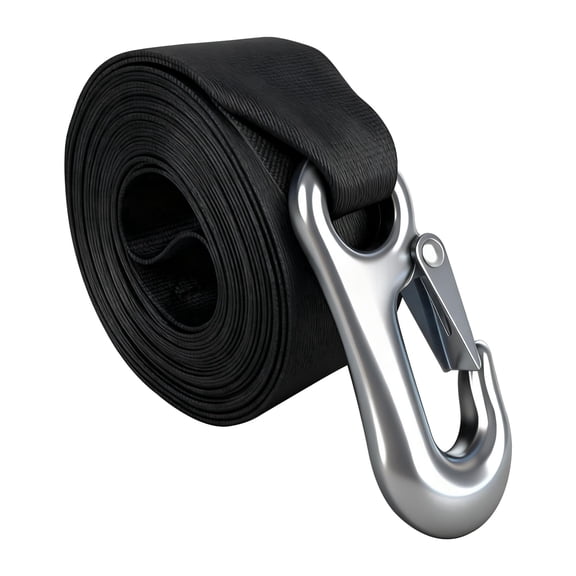 XSTRAP STANDARD Tow Winch Strap with Hook - 2" x 20', 1 Pack Marine Winch Strap Replacement, Loop End for Boats, Trailer, Wave Runner, Heavy Duty Equipment