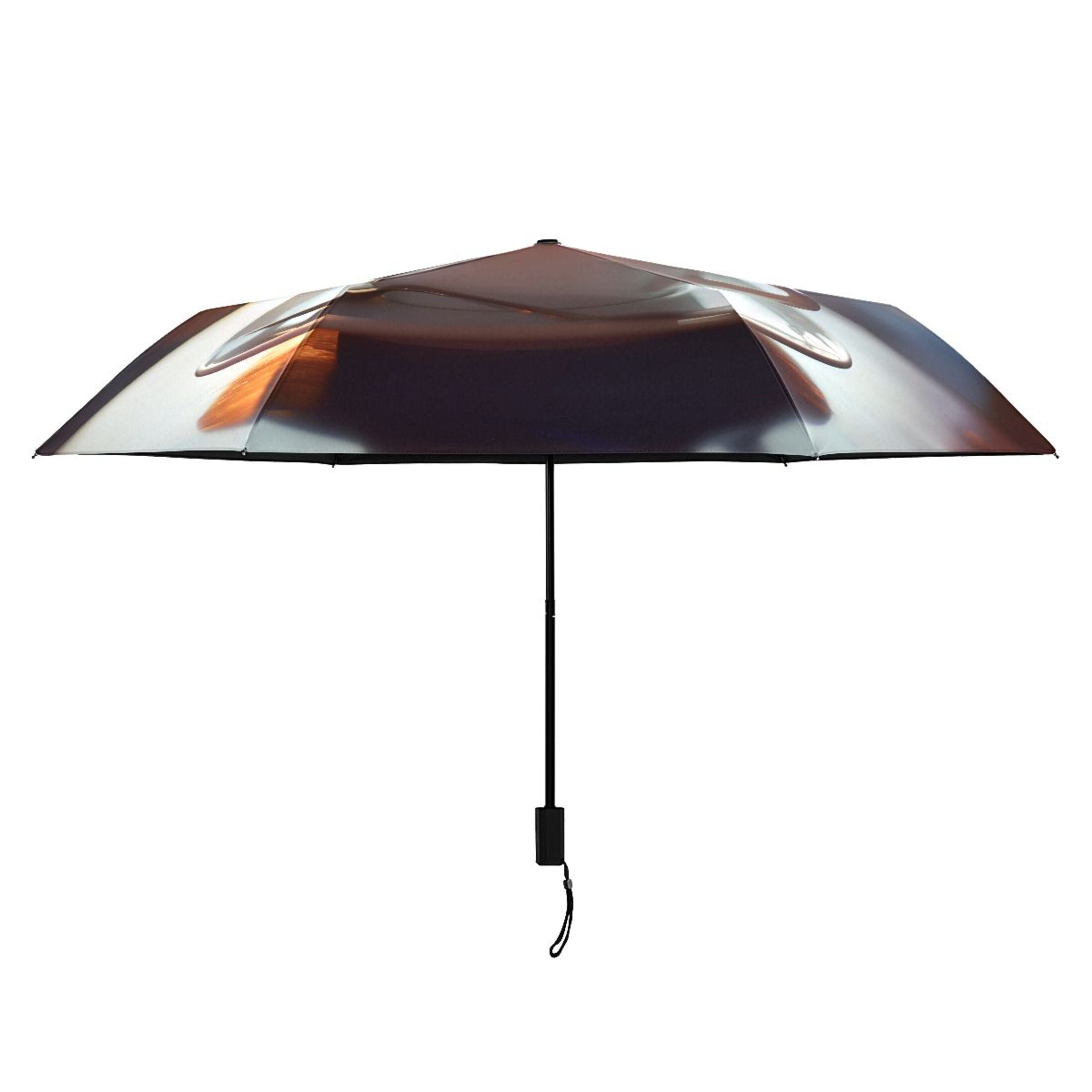 Coffee Cup on Table Compact Sun Umbrella Windproof Travel Umbrellas for Rain Strong Portable UV Protection