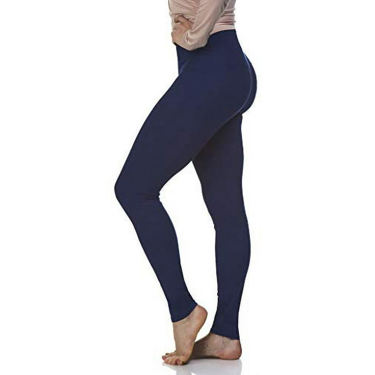 LMB Plus Size Extra Soft Leggings for Tall and Curvy with Yoga Waist -  Light Grey 