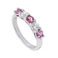 thumbnail image 2 of 1 ct Pink Sapphire & Diamond Ring 14K White Gold, 2 of 4
