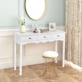 thumbnail image 2 of Costway Console Table Hall table Side Table Desk Accent Table Entryway w/ 3 Drawers, 2 of 7
