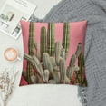 thumbnail image 2 of GOSMITH  Rustic Farmhouse Throw Pillow Covers Vintage Pink Color Green Cactus Tropical Summer Plants Pillow Case Cushion Cover Decorative Cushion Cover for Sofa Couch Chair, 2 of 5