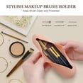 thumbnail image 4 of ZOUYUE Travel Makeup Brush Holder,Make Up Organizer Bag Case,Cosmetic pouch,Toiletry Organizer,Silicon Small Makeup Brush Purse, 4 of 7