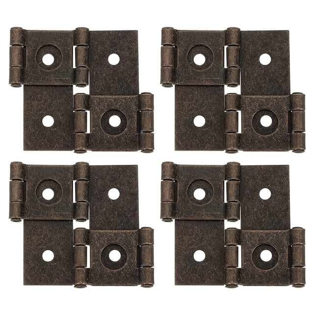 Bisagras de doble acción Uxcell para pantalla plegable, 4 piezas de bisagras de doble acción de 2.13", bronce rojo