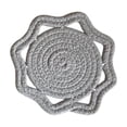 thumbnail image 2 of Rope Trivet Octagon heat resistant pad Heat Resistant Pot Holder Macrame Table Mat for Kitchen Dining Christmas Halloween Decor Set of 2 Cotton Placemat for Serving Dishes, Gray, Pot Holder Mat, 2 of 6