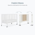 thumbnail image 5 of Dream On Me Quinn Full-Size Folding Crib, Removable Wheels, Modern Nursey, Adjustable Mattress Support, Patent Folding System in White, 5 of 9