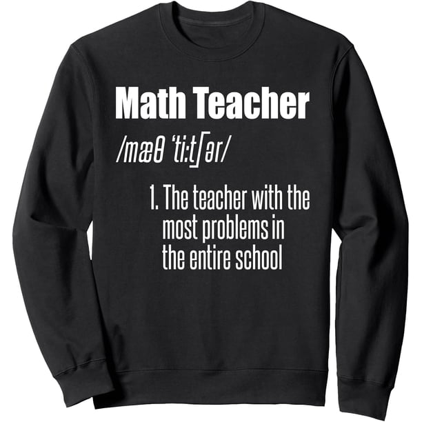 Math Teacher Definition - Sudadera divertida para amantes de las matemáticas