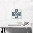 thumbnail image 2 of ARTCANVAS Modern Teal Cross Zebra in a Forest Canvas Art Print - Size: 12" x 12" (1.50" Deep), 2 of 9