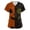 Cyan #052, variant on Halloween Scrub Tops Women Plus Size Funny Short Sleeve Horror Pumpkin Printed Scrubs Spooky V Neck Scrub Shirts Medical Nurse Workwear Nursing Uniform with Pockets, S