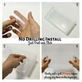 thumbnail image 3 of 2 Pack over Cabinet Organizer Storage Lid Organizer Slim Caddy Space Saver No Drilling Adhesive over Door Organizer for Kitchen and Bathroom, Clear, 3 of 7