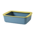 thumbnail image 1 of Caja de arena para gatos, inodoro portátil para mascotas, contenedor de arena para gatos para varios gatos Azul Amarillo, 1 of 9