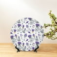 thumbnail image 6 of Daiia Lavender Bicycle Printed Pattern Ceramic Plate Dinner Plates Bone China Decorative Plates with Display Stand Art Ceramic Ornaments for Wall Hanging Decoration-6in, 6 of 6