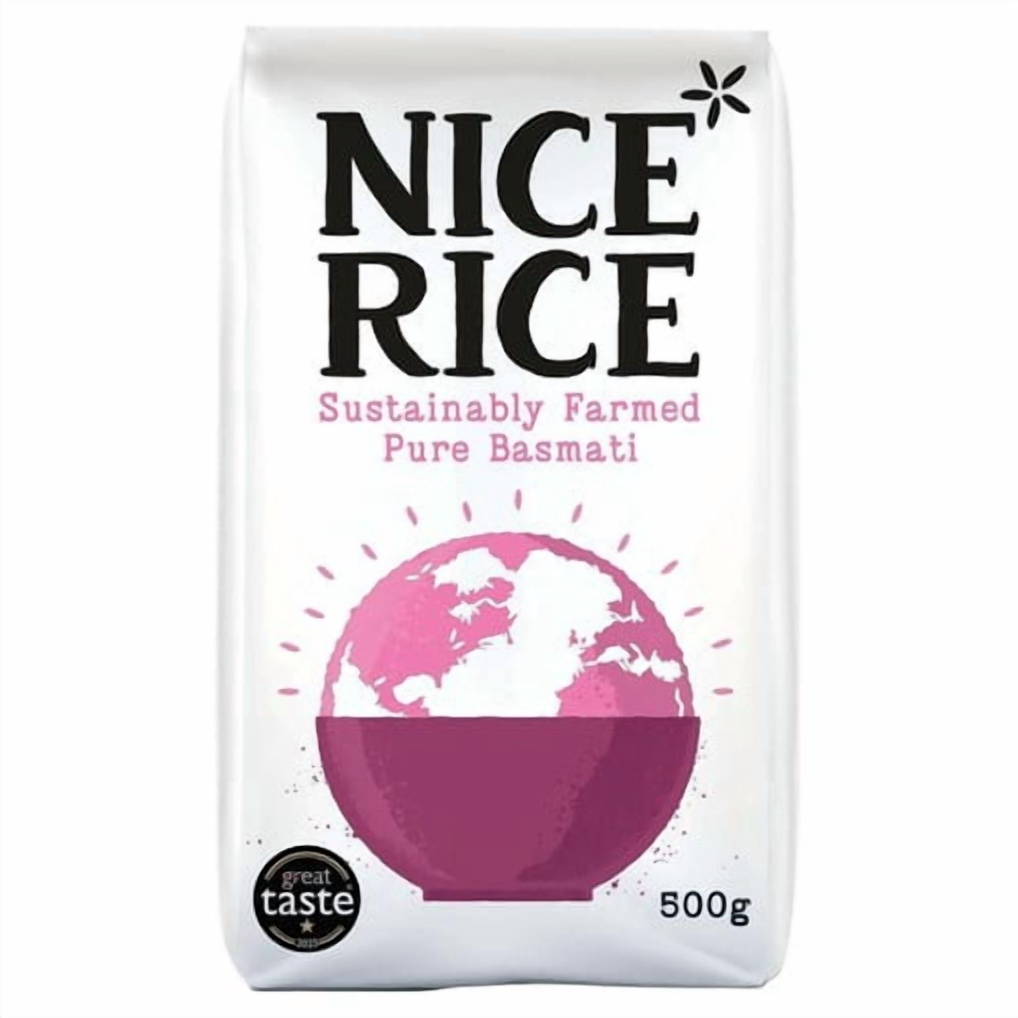 Nice Rice Pure Basmati Rice 500g, British Import (Pack of 3)
