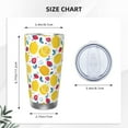 thumbnail image 4 of Logiee Strawberry Lemon Print 20OZ Car Cup with Lid, Stainless Steel Vacuum Insulated Double Wall Travel Tumbler, Durable Insulated Coffee Mug,Thermal Cup with Straw-Without Straw, 4 of 8
