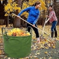 thumbnail image 2 of 125l Heavy Duty Garden Garbage Bags With Handles - Green Leaf Bag Made With Military Canvas (h45.7cm, D55.8cm), 2 of 5