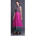 thumbnail image 3 of Bimba Fuschia Pink Damask Indian Long Kurti For Women Party Wear Printed Sleeveless Anarkali Kurti Dress Medium, 3 of 6