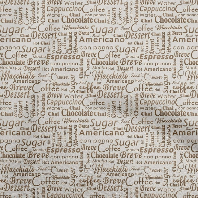 oneOone Cotton Poplin Twill Brown Fabric Text Craft Projects Decor Fabric Printed By The Yard 56 Inch Wide