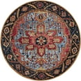 thumbnail image 5 of Unique Loom Outdoor Traditional Collection Area Rug - Regal (4' 1" Round Rust Red and Blue/Yellow), 5 of 8