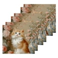 thumbnail image 3 of BZSMCE Towel Cotton Face Towel Soft Hand Towels Fashion Charming Cat in Floral Wonderland Pattern, 3 of 9