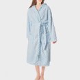 thumbnail image 2 of Htigea Womens Robes Soft Comfy Long Bathrobe Solid Color Loungewear Winter Warm Nightgown with Pocket Blue,Free Size, 2 of 5