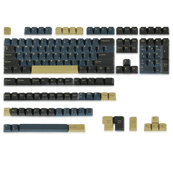 Hyssop PBT Keycaps Doubleshot Keycaps Cherry Profile for 61/64/68/84/87/108 MX Switches Mechanical Keyboards