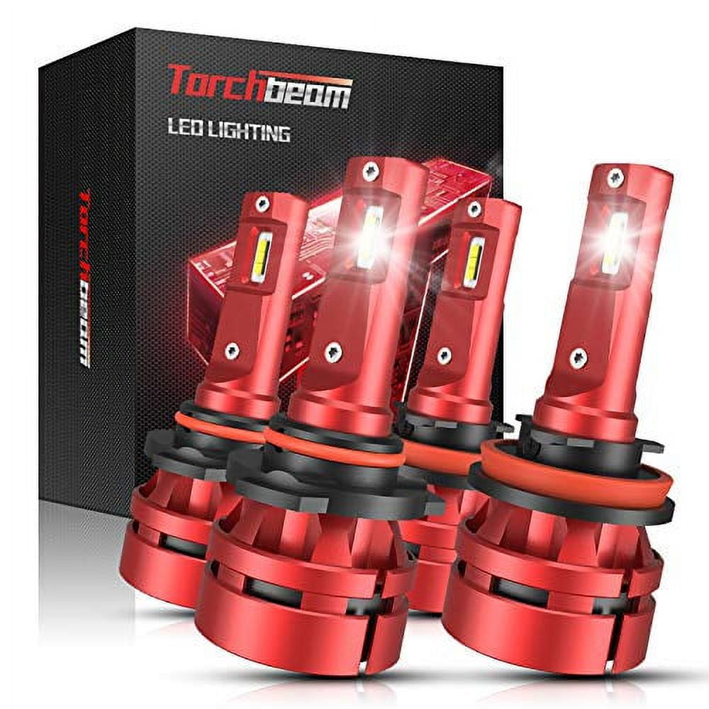 Torchbeam T2 9005 H11 LED Headlight Bulb Kit, 16000 Lumens HB3