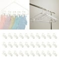thumbnail image 3 of 30 piezas de clips de plástico PP con cabeza redonda, accesorios para colgar, pinzas blancas para ropa de plástico, 3 of 8